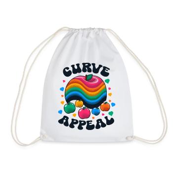 Curve Appeal – colorful body positive graphics - Drawstring Bag - white - Front