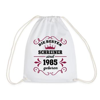 Schreinerin Geburtstag Jahrgang 1985 Schreiner 85 - Turnbeutel - Weiß - Vorne