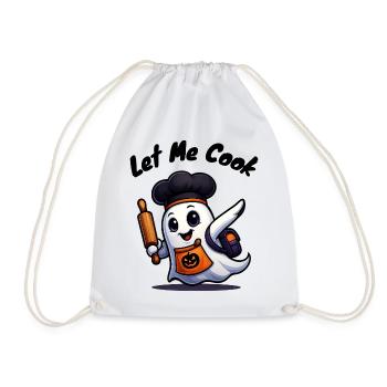 Let Me Cook – Boiling Halloween Ghost Shirt - Drawstring Bag - white - Front