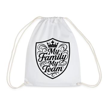 Famille Mon équipe Armoiries - Sac de sport léger - blanc - Devant