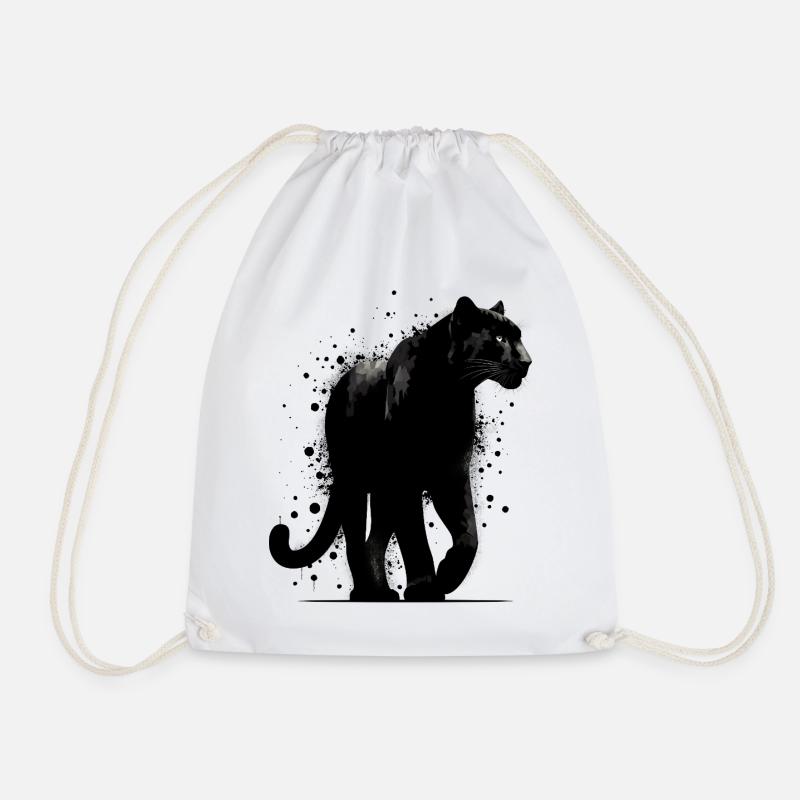 Eleganter Panther - Turnbeutel - Weiß