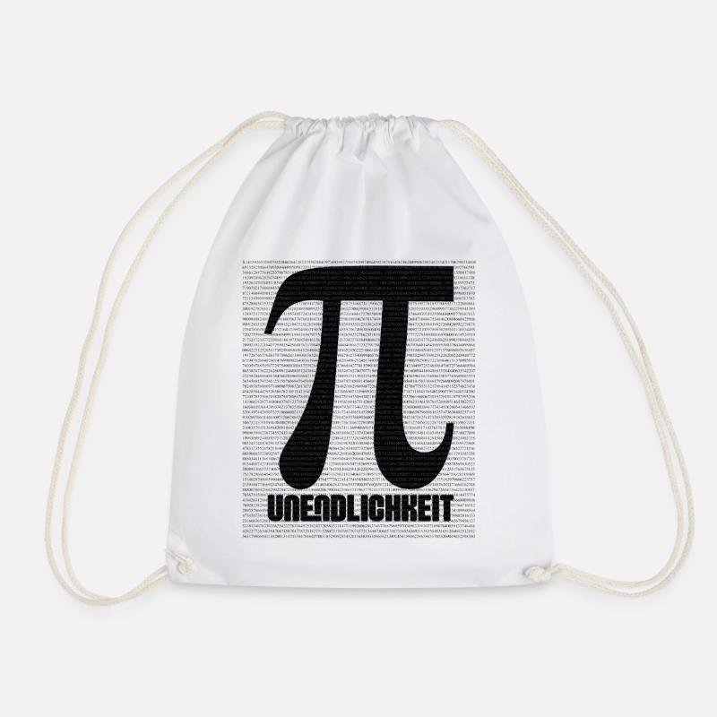 Pi Sign from Number Pattern - Drawstring Bag - white