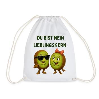 Lieblingskern Kiwis im Stil - Turnbeutel - Weiß - Vorne