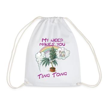 Ting Tong - Drawstring Bag - white - Front