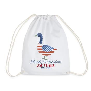 USA 250-jähriges Jubiläum Floral Patriotic - Turnbeutel - Weiß - Vorne