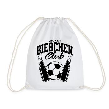 Lecker Bierchen Club Fußball - Turnbeutel - Weiß - Vorne
