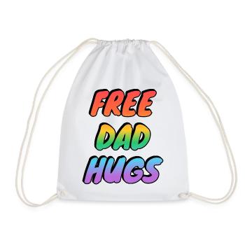 Papa libre qui embrasse Rainbow - Sac de sport léger - blanc - Devant