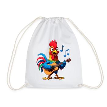 Hahn on the guitar - Drawstring Bag - white - Front