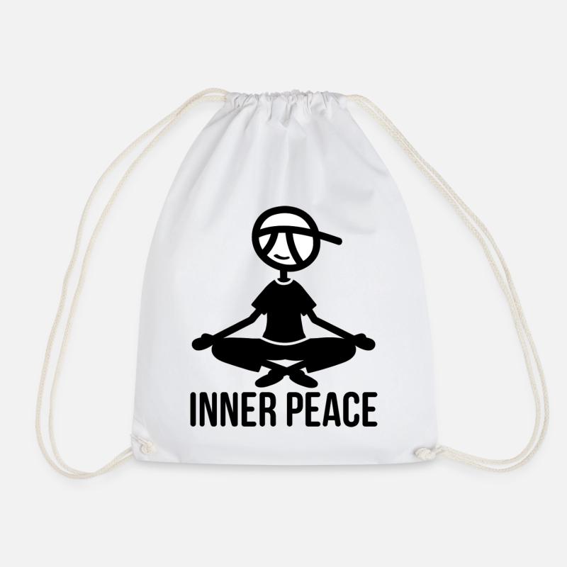 Inner Peace - Drawstring Bag - white