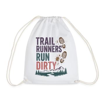 Les coureurs de trail courent dans la salité - Sac de sport léger - blanc - Devant