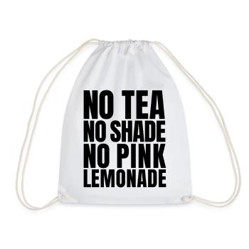 Pas de thé, pas d’ombre, pas de citation sur la limonade rose (SVG) - Sac de sport léger - blanc - Devant