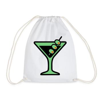 Cocktail Glass Summer Drink Girls' Vacation Bachelor Party - Drawstring Bag - white - Front