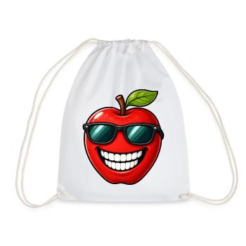Fruits d’été de dessins animés pomme de Kawaii - Sac de sport léger - blanc - Devant