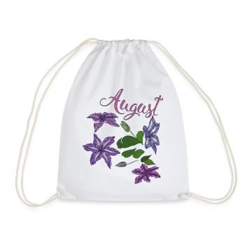 August - Drawstring Bag - white - Front