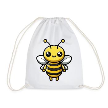 Süße Hummel - Turnbeutel - Weiß - Vorne