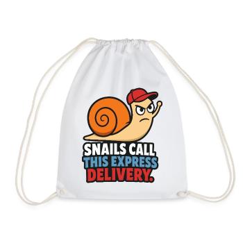 Snails Call This Express Delivery - Turnbeutel - Weiß - Vorne