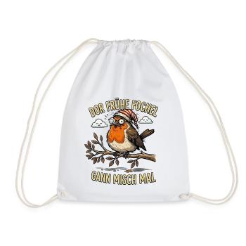 Der frühe sächsische Vogel     - Turnbeutel - Weiß - Vorne