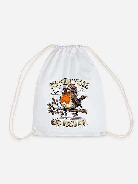 Der frühe sächsische Vogel - Turnbeutel - Weiß