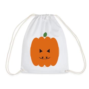Kürbis Halloween Lächeln Design - Turnbeutel - Weiß - Vorne
