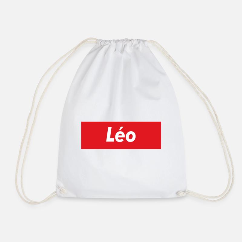 Leo roter Streifen - Turnbeutel - Weiß