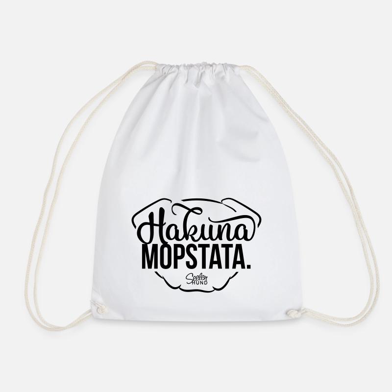 Hakuna Mopstata - Turnbeutel - Weiß
