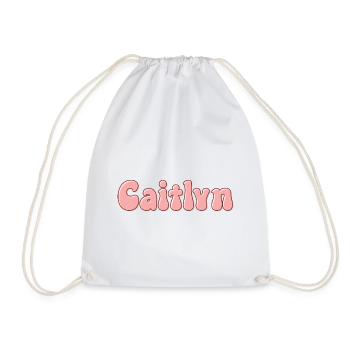 Mädchenname Caitlyn Retro Vorname Caitlyn Paar - Turnbeutel - Weiß - Vorne