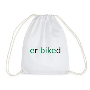er biked e-bike - Turnbeutel - Weiß - Vorne