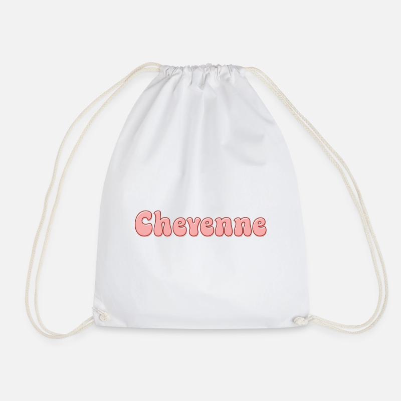 Name Mädchen Cheyenne Retro Name Cheyenne Paar - Turnbeutel - Weiß