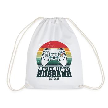 Level Up To Husband Est. 2023 Gaming Gamer - Sac de sport léger - blanc - Devant