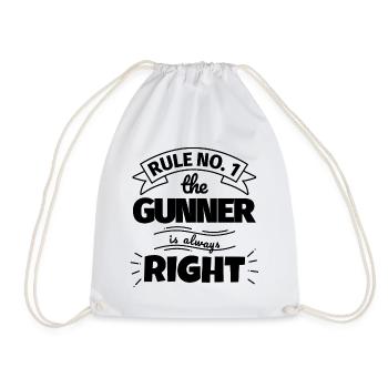Cadeau amusant GUNNER - Sac de sport léger - blanc - Devant