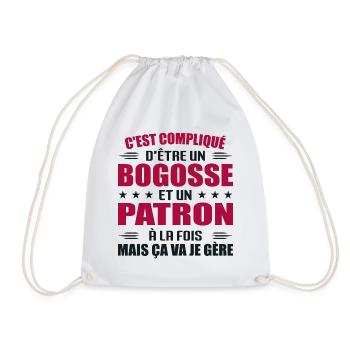 Compliqué D'être Un Bogosse et Un Patron - Sac de sport léger - blanc - Devant
