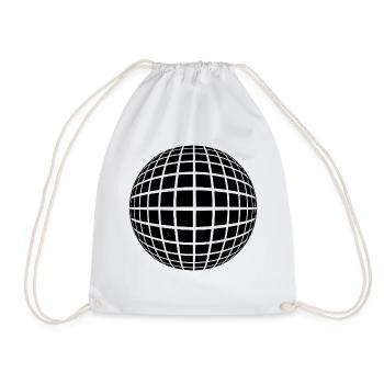 Ball Ball Globe 3D Gift Gift Idea - Drawstring Bag - white - Front