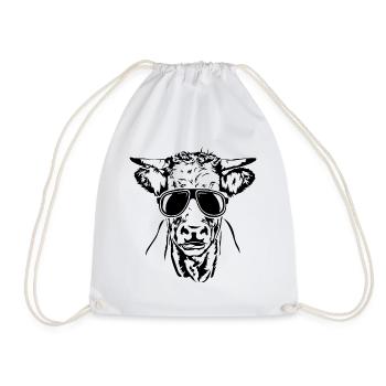 Coole Kuh Brille Ochse Bulle Weide Tier Wilsigns - Turnbeutel - Weiß - Vorne