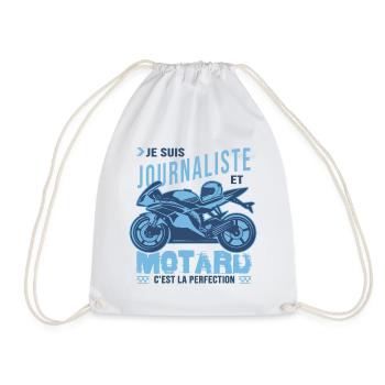 motard parfait journaliste parfait - Sac de sport léger - blanc - Devant