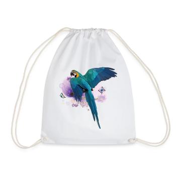 Ara bleu et jaune - Sac de sport léger - blanc - Devant