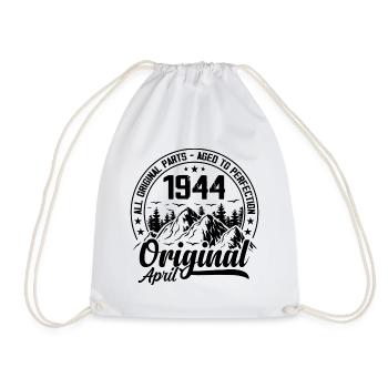 1944 April Original: Geschenk zum 80-jährigen Jubiläum - Turnbeutel - Weiß - Vorne