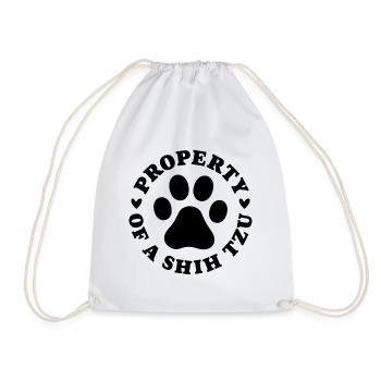 Property of a Shih Tzu - Drawstring Bag - white - Front