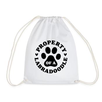 Property of a Labradoodle - Drawstring Bag - white - Front