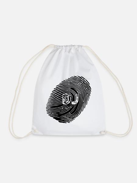 Fingerprint dj - Drawstring Bag - white