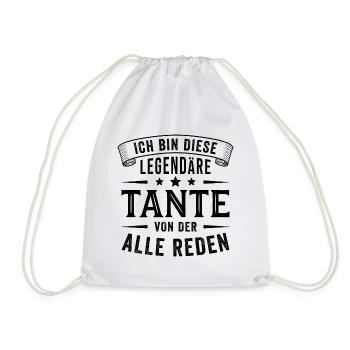 Ich bin diese legendäre Tante - Turnbeutel - Weiß - Vorne