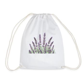 Lavendelhalme Lavendel - Turnbeutel - Weiß - Vorne
