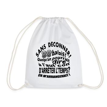 38 ans / anniversaire 38 ans / cadeau - Sac de sport léger - blanc - Devant