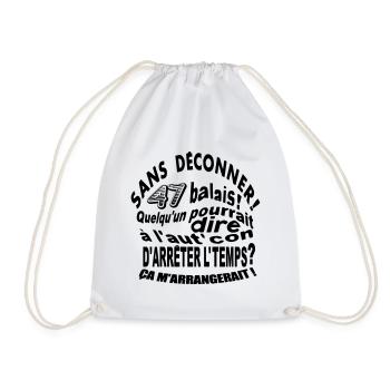 47 ans anniversaire 47 ans cadeau - Sac de sport léger - blanc - Devant