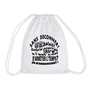 62 ans / anniversaire 62 ans / cadeaux 62 ans - Sac de sport léger - blanc - Devant