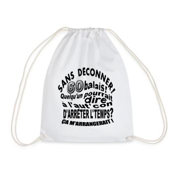 60 ans / anniversaire 60 ans / t-shirt 60 ans - Sac de sport léger - blanc - Devant