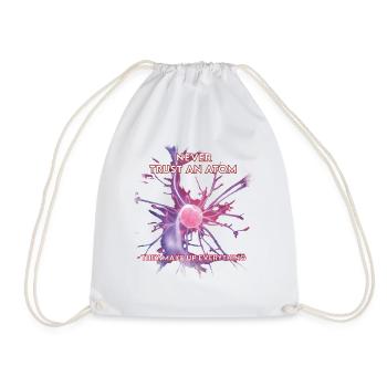 Science Atom Humour - Drawstring Bag - white - Front
