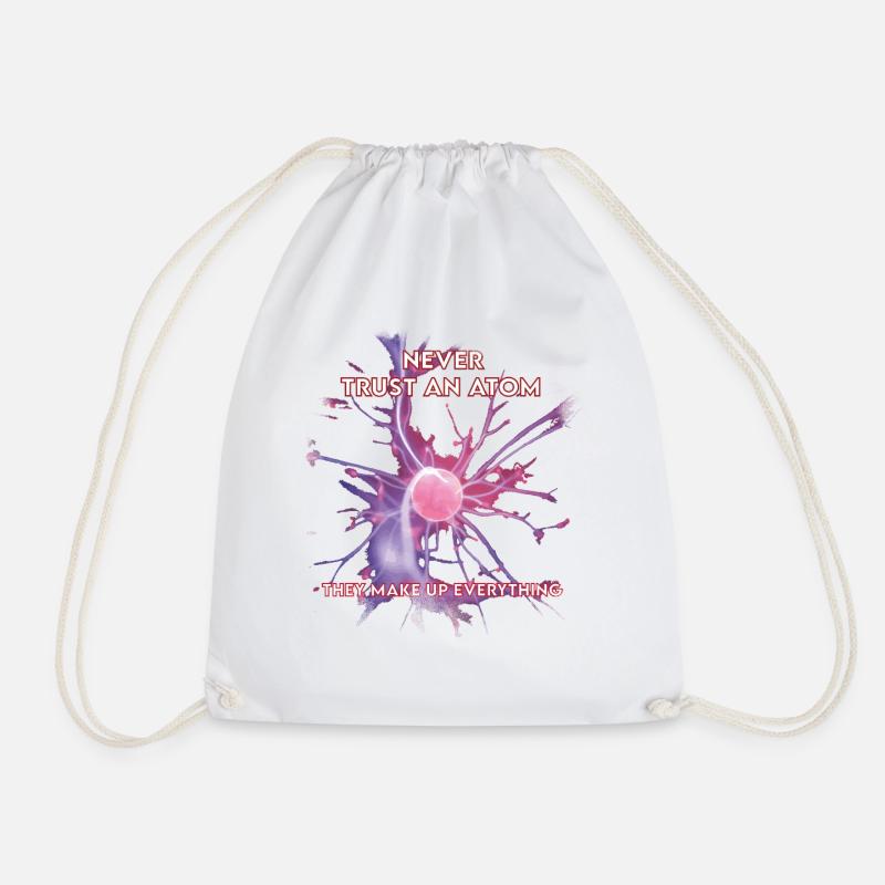 Science Atom Humour - Drawstring Bag - white