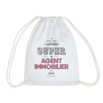L authentique super agent immobilier - Sac de sport léger - blanc - Devant