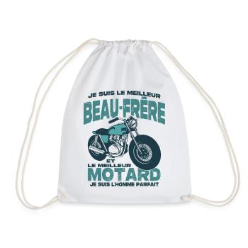 Le meilleur motard et le meilleur beau-frère - Sac de sport léger - blanc - Devant
