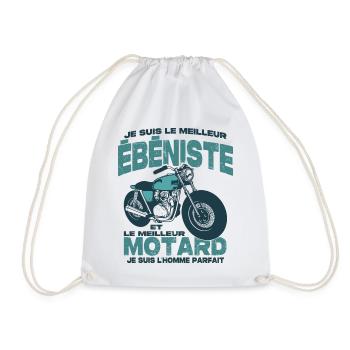 Le meilleur motard et le meilleur ébéniste - Sac de sport léger - blanc - Devant